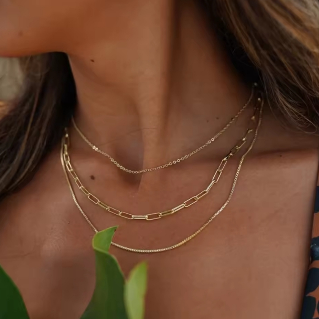 18 Kt Gold Over Titanium Necklace